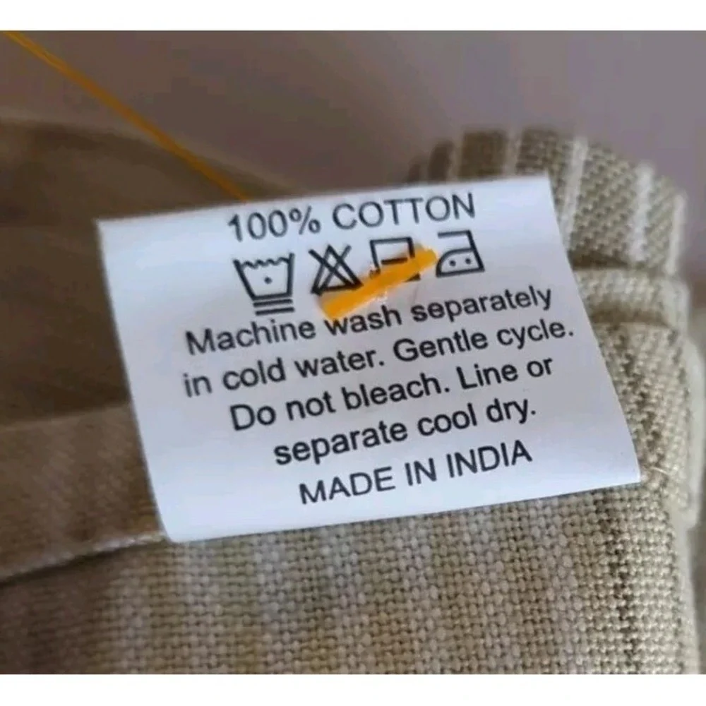 100% Cotton Striped Handloom‎ TABLECLOTH By Primitive Artisans Inc 60x60